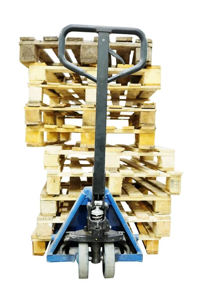 木製パレットとマニュアル ローダー — ストック写真