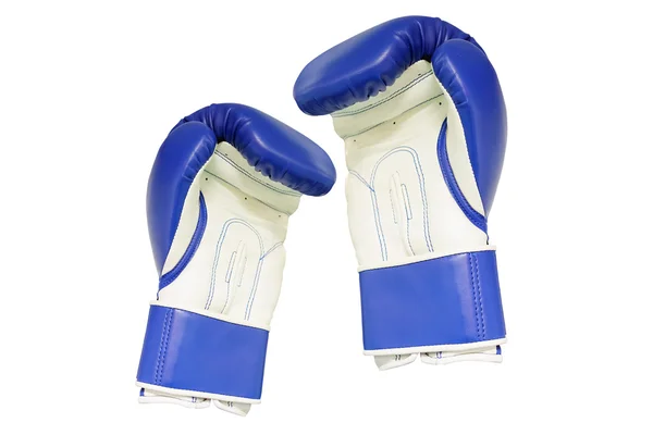 Blue boxing gloves — Stock Photo, Image