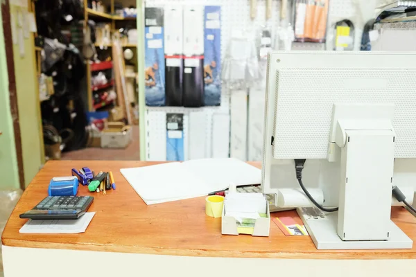 Werkplek met Computers — Stockfoto