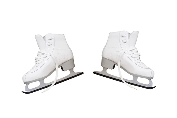 Witte schaatsen geïsoleerd — Stockfoto