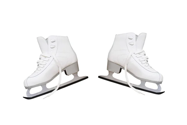 White skates isolated — Stock Photo, Image