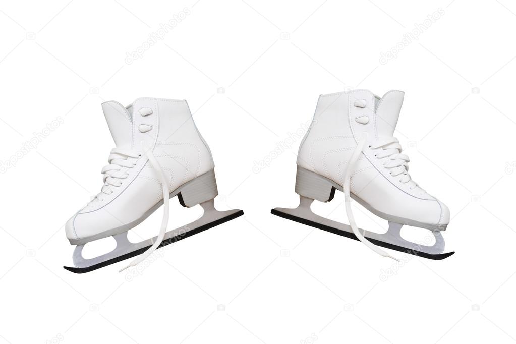 White skates isolated