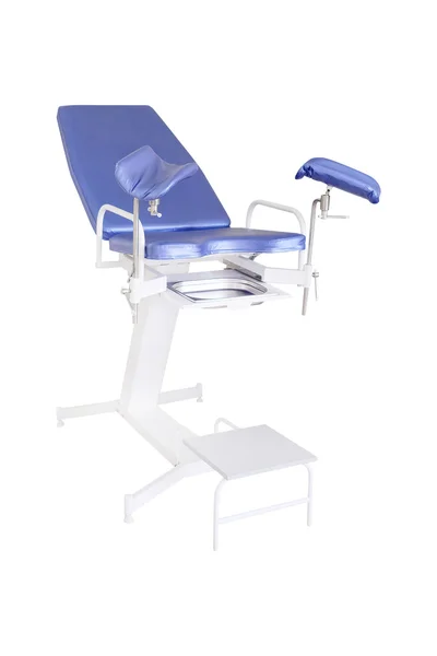 Blauwe gynaecologische stoel — Stockfoto
