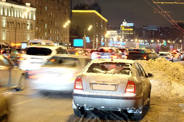 Многокилометровое движение в Москве — стоковое фото