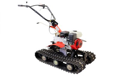 Beyaz bir arka plan üzerinde kar temizleme aracı