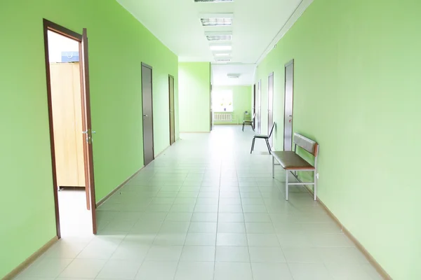 Sjukhuset korridor interiör — Stockfoto