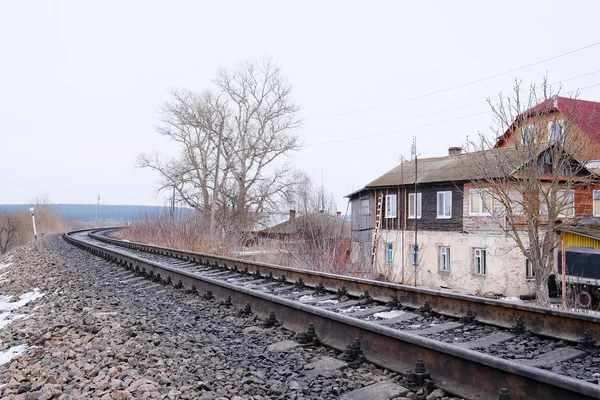 Caminhos de ferro na região de Kaluga — Fotografia de Stock