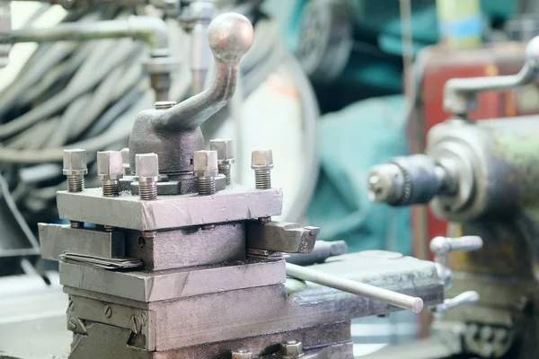 Primer plano de la máquina de torno — Foto de Stock