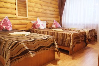 Yatak odasında bir kır evi