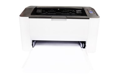 Yazıcı ve kağıt izole