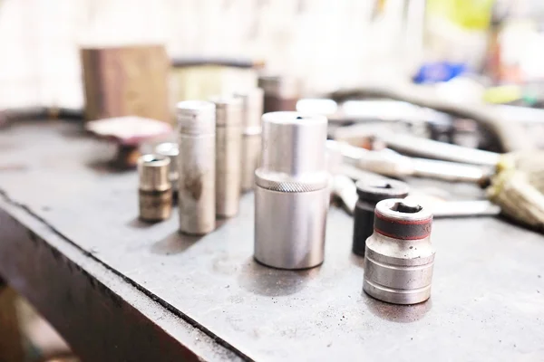 Metallic socket wrenches — Stock Photo, Image