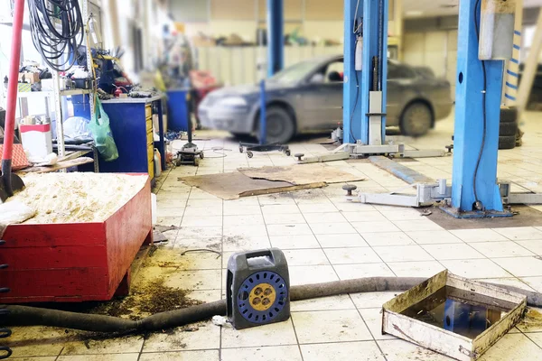 Estación de servicio de coche interior — Foto de Stock