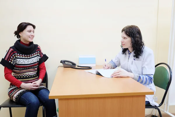 Patien woman at the doctor — Stock Photo, Image