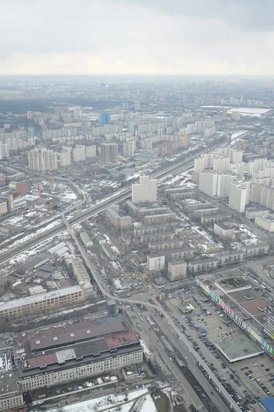 Ostankino televizyon kulesinden görüntülemek — Stok fotoğraf