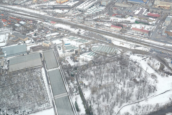 MOSCOW, RUSSIA - MARCH 07, 2015: View from Ostankino television tower