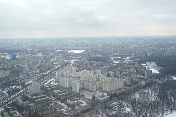 Pohled z televizní věž Ostankino — Stock fotografie