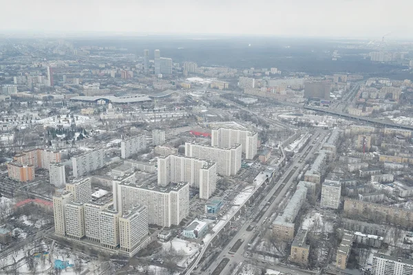 Ostankino televizyon kulesinden görüntülemek — Stok fotoğraf