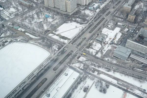 Widok z wieży telewizyjnej Ostankino — Zdjęcie stockowe