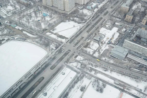 Widok z wieży telewizyjnej Ostankino — Zdjęcie stockowe