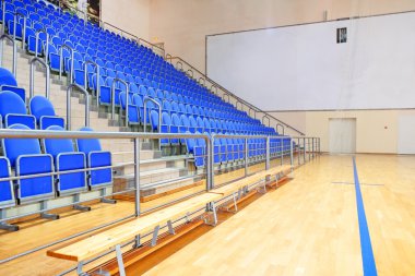 Interior of a Palace of Sports, a hall for sport games clipart