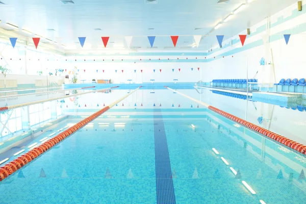 Public swimming pool in a fitness center — Stock Photo, Image