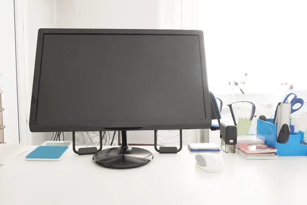 Black computer monitor — Stock Photo, Image