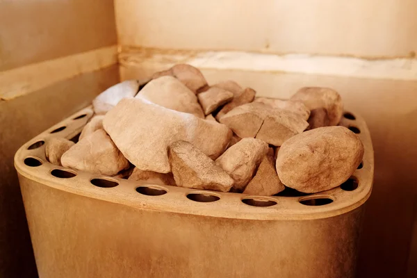 Piedras en el horno en sauna —  Fotos de Stock