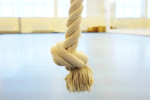 Touw voor klimmen met knoop — Stockfoto