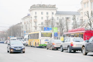 Trafik sıkışıklığı, Tula, Rusya