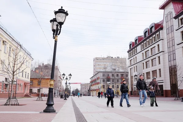 Pedestrian street in Bryansk — Stock Photo, Image