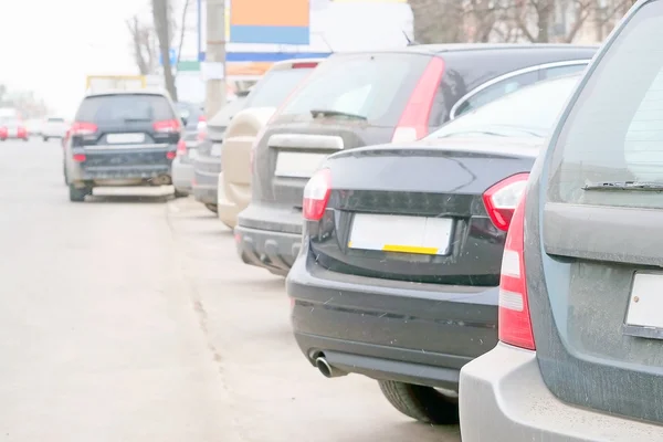 Cars on a parking in Tula