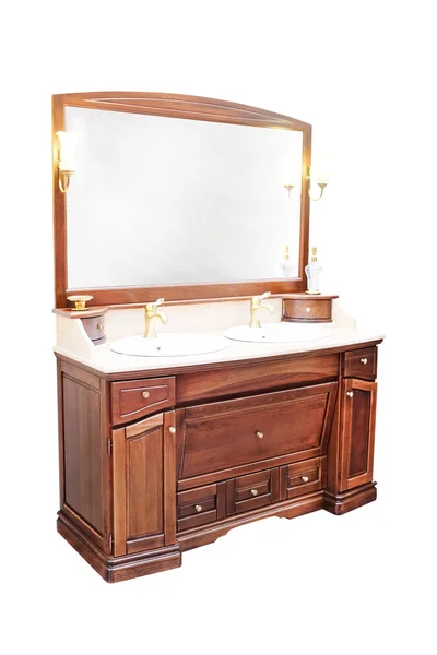 Luxury wooden washbowl — Stock Photo, Image