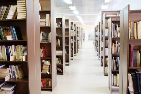 A könyvek könyvtár beállítása — Stock Fotó