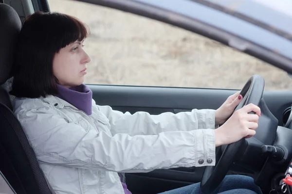 Woman driving  car — Stock Photo, Image