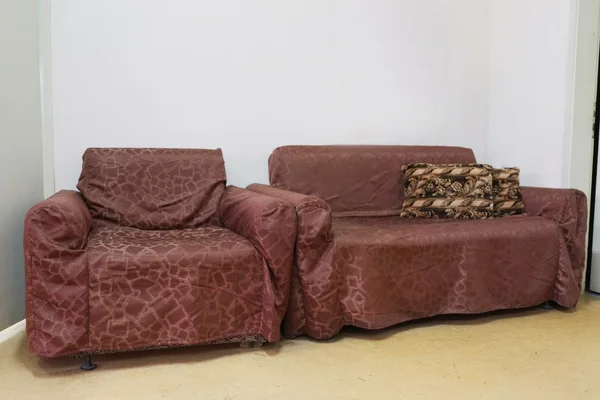 Sofa and armchair in room — Stock Photo, Image