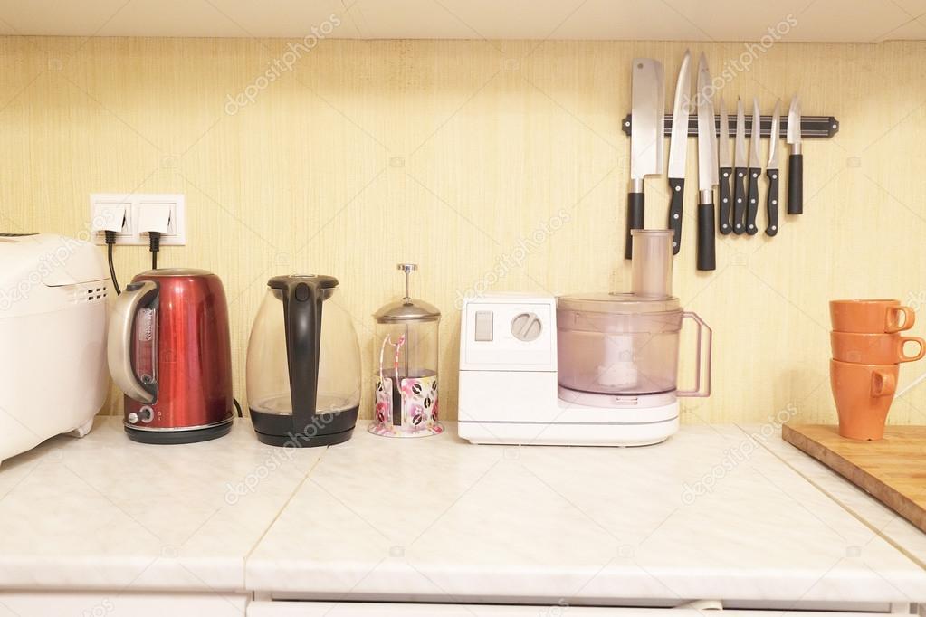 Kitchen appliances on the table