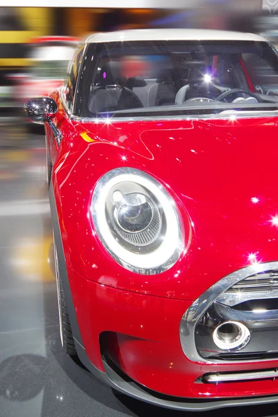 Red car in a showroom — Stock Photo, Image