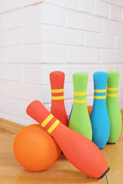 Bowling weiche bunte Pins — Stockfoto