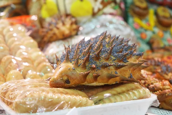 Bread in  form of  hedgehog — Stock Photo, Image