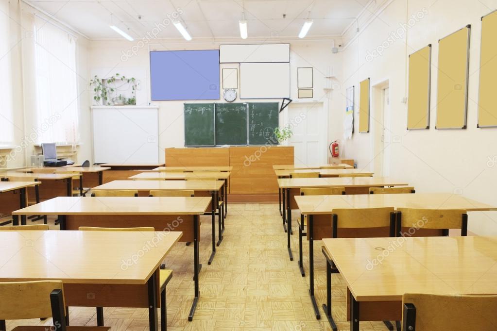 Interior of an empty school class