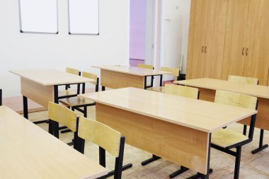 bir boş okul sınıfının iç