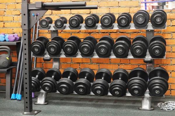 Wights in  fitness hall — Stock Photo, Image