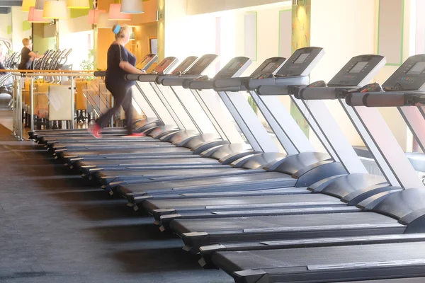 Treadmills in  fitness hall — Stock Photo, Image