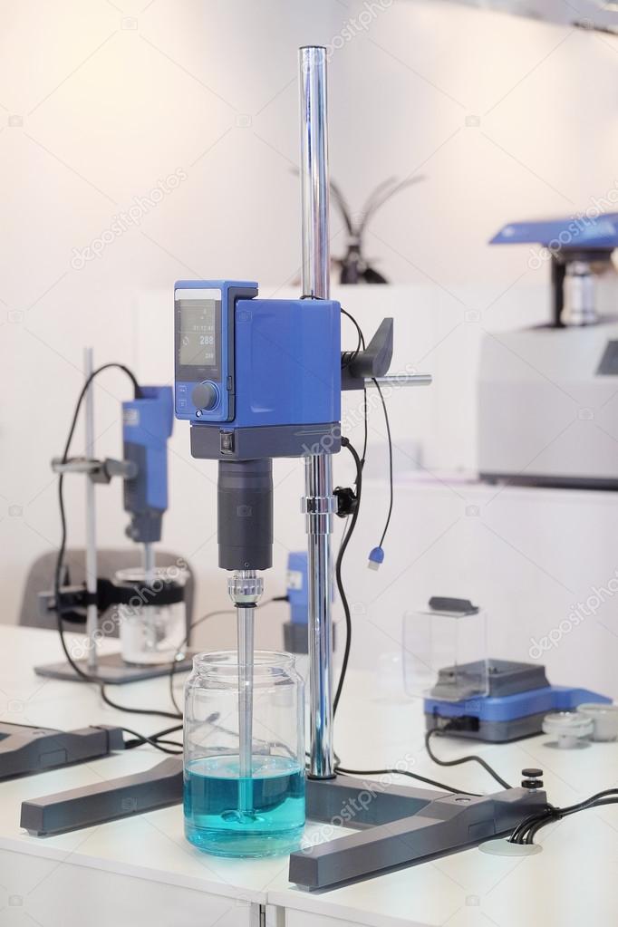 Laboratory equipment with  chemical substance