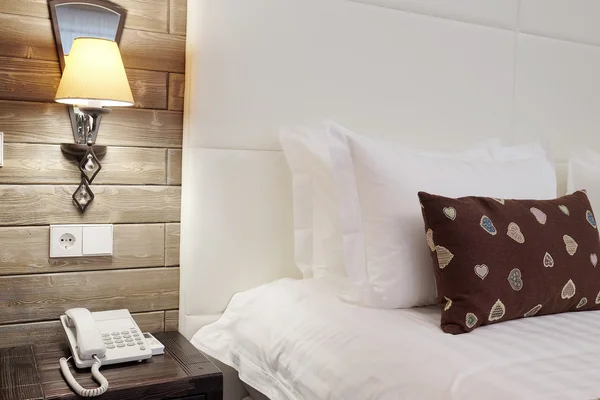 Interior of a hotel bedroom — Stock Photo, Image