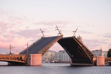 Palace bridge St Petersburg Neva Nehri'nden,