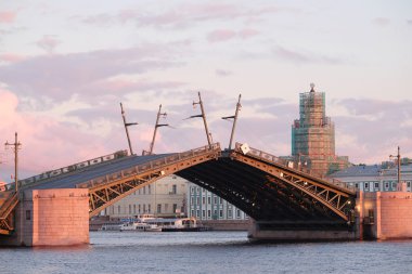 Palace bridge from  Neva  in St. Petersburg