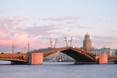 Palace bridge from  Neva  in St. Petersburg