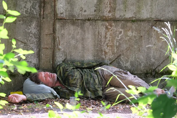 Beggar man outdoor — Φωτογραφία Αρχείου