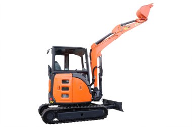 Excavator object isolated